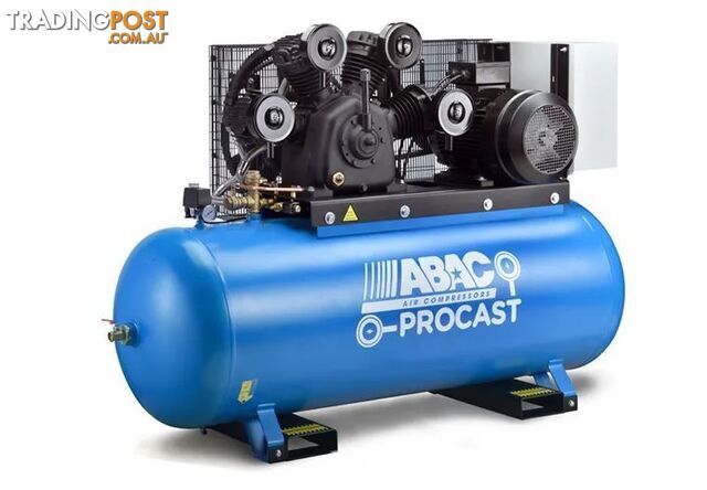 ABAC Air Compressor, Belt Drive Stationary 3 Phase, 15HP, 500LTR, FAD 1915 L/MIN...
