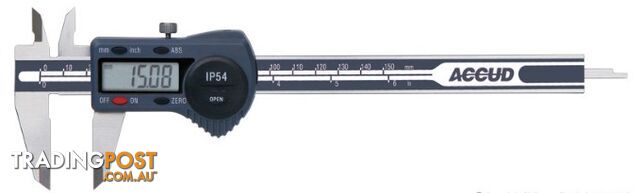 Dual Scale Digital IP54 Caliper 300mm Accud AC-111-012-11