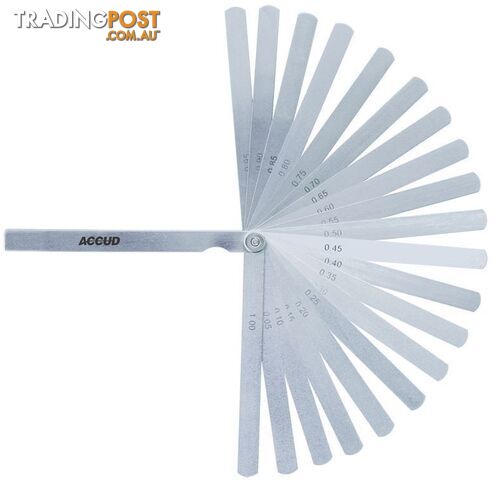 150mm Feeler Gauge 20 Leave Set Accud AC-913-100-20