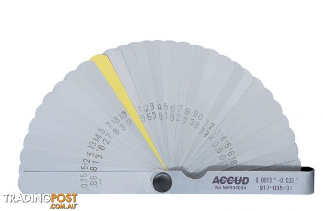 0.0015" - 0.035" Feeler Gauge Accud AC-917-035-31 - photo 1 of 1