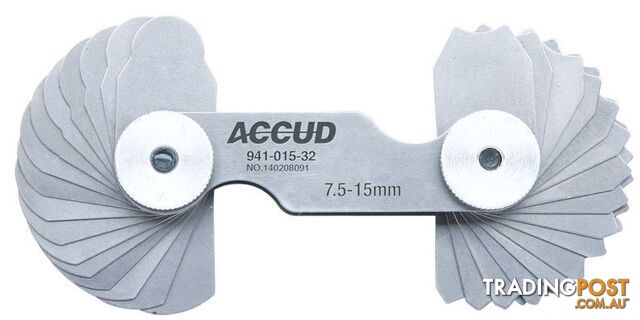 7.5-15mm Radius Gauge Accud AC-941-015-32