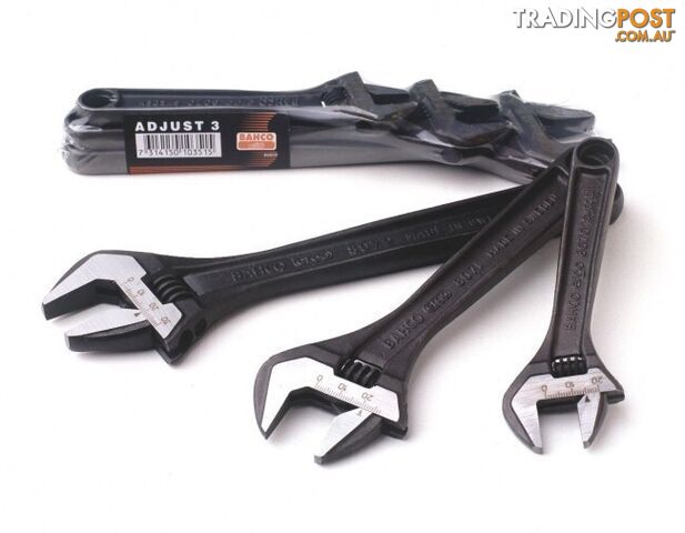 Bahco Adjustable Wrench Set 3pc