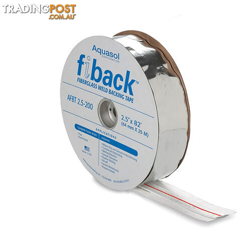 Fiberglass Weld Backing Tape Fiber 200a 64mm x 25m Fiback AFBT-2.5-200