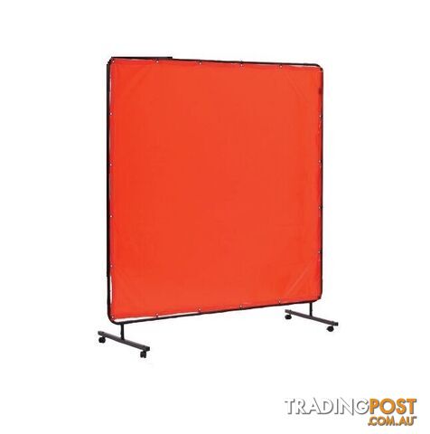 Welding Screen Orange 1.8 Metres x 1.8 Metres With Frame AFWSO6X6