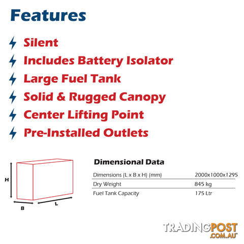 22 kVA Yanmar Powered Three Phase 415V and 240V Diesel Generator P/N:AG20YL3 - photo 3 of 3