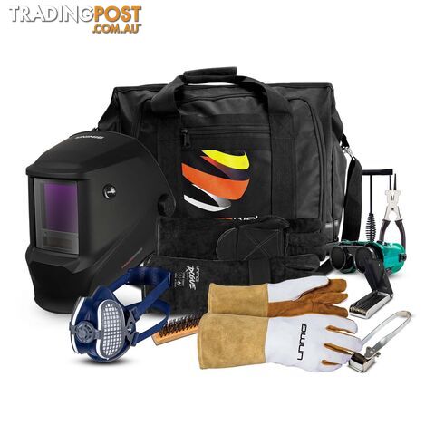 Trade Series Black Helmet & Respirator Apprentice Kit Unimig AK11011