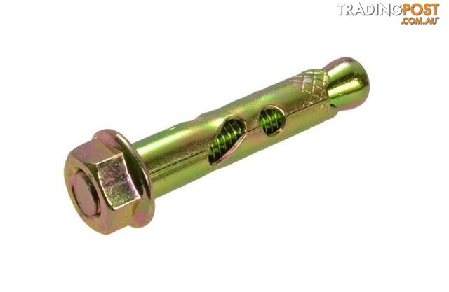 Zinc Hex Sleeve Anchor With Nut 10mm x 60mm Bremick ASNMZ100602 Pack of 50