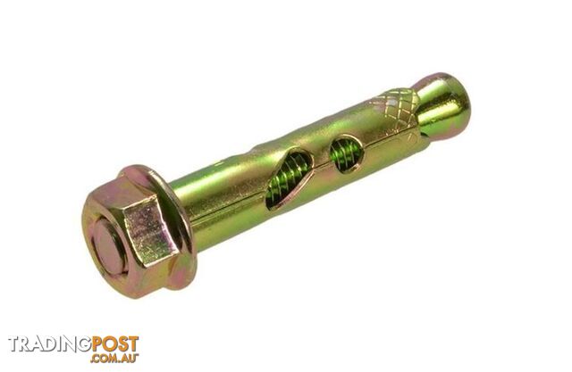 Zinc Hex Sleeve Anchor With Nut 10mm x 75mm Bremick ASNMZ100752 Pack of 50
