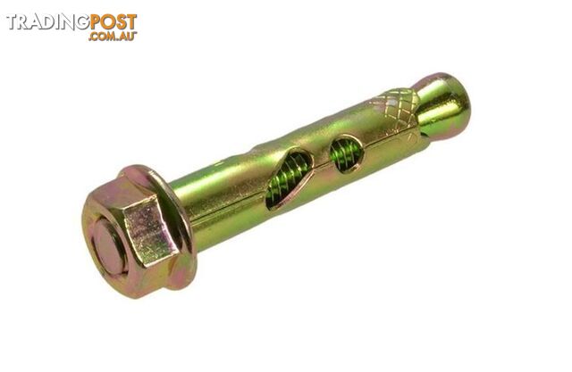 Zinc Hex Sleeve Anchor With Nut 10mm x 125mm Bremick ASNMZ101252 Pack of 25