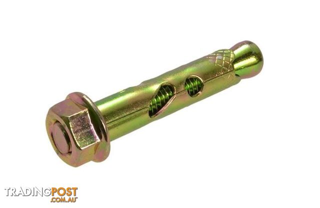 Zinc Hex Sleeve Anchor With Nut 12mm x 60mm Bremick ASNMZ120602 Pack of 25