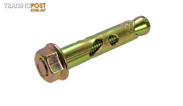 Zinc Hex Sleeve Anchor With Nut 12mm x 100mm Bremick ASNMZ121002 Pack of 20