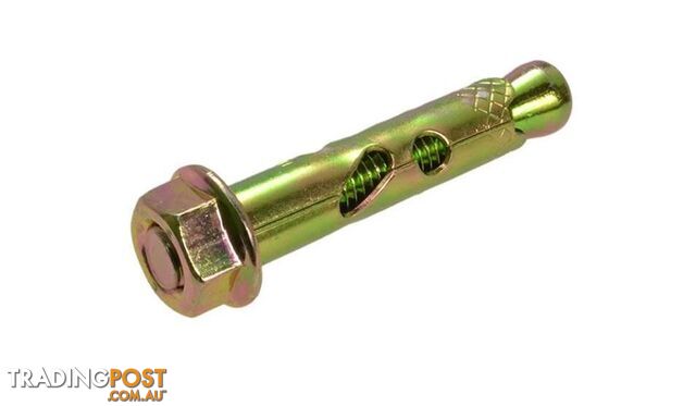 Zinc Hex Sleeve Anchor With Nut 20mm x 75mm Bremick ASNMZ200752 Pack of 10
