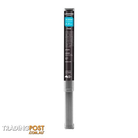 Hypertig 5356 3.2mm Aluminium TIG Rods 1kg Unimig AT5356-3.2-1KG
