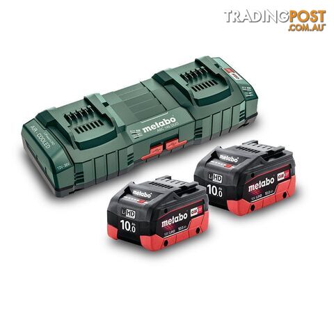 18V 10.0 LiHD Cordless Battery & Charger Duo Kit Metabo AU62749810