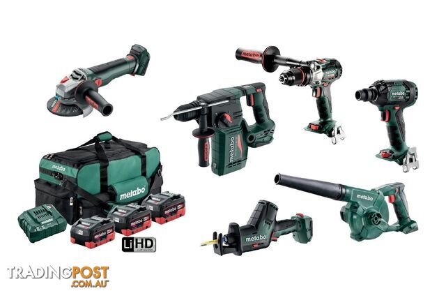 Brushless 6 Piece Cordless 18 V Battery Combo Kit MET18MX6LB3HD5.5EY AU68601150