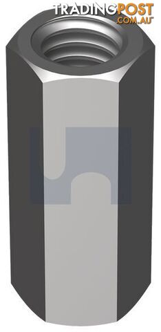 316 Stainless Finish Hex Coupler Metric Hobson