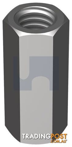 316 Stainless Finish Hex Coupler Metric Hobson