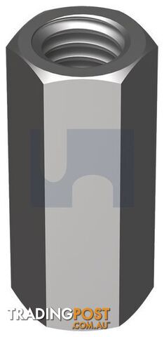 316 Stainless Finish Hex Coupler Metric Hobson