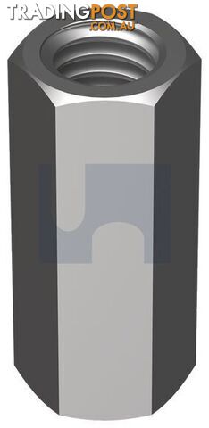 316 Stainless Finish Hex Coupler Metric Hobson