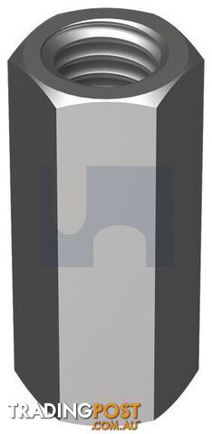 316 Stainless Finish Hex Coupler Metric Hobson
