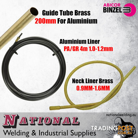 Aluminium Liner Kit for Aluminium Set up of Binzel or Binzle Style MIg Torch