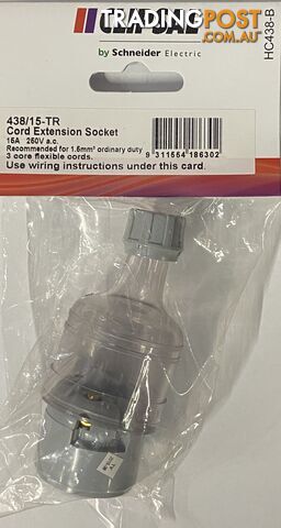 Extension Socket 15A 250V A.C HC438-B