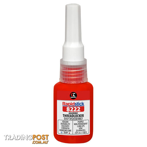 Rapidstick 8222 Threadlocker 10ml Low Strength 8222-10