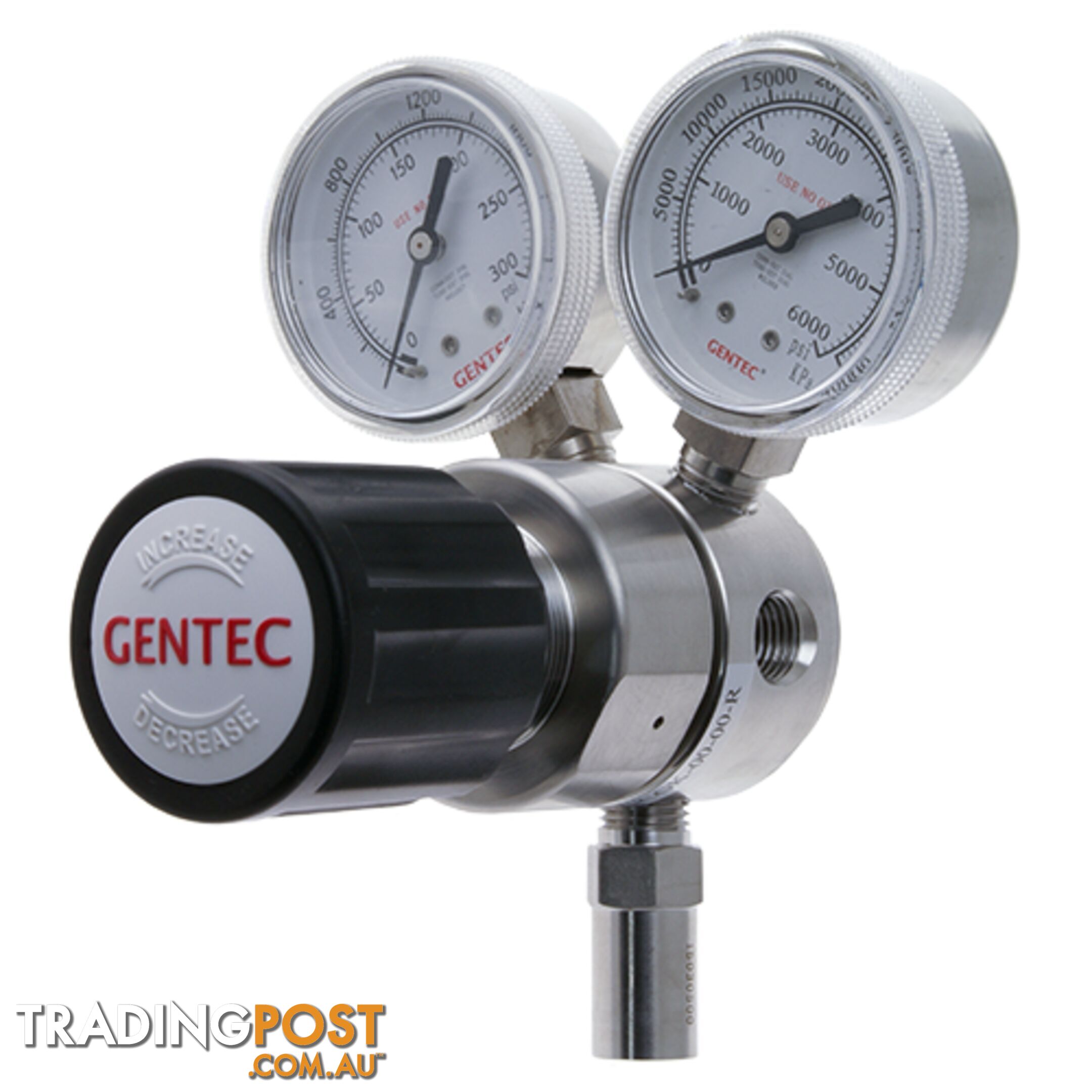 Gentec 1S Regulator 6.0 Purity Stainless Steel In: 20,000 kPa Out: 170 kPa