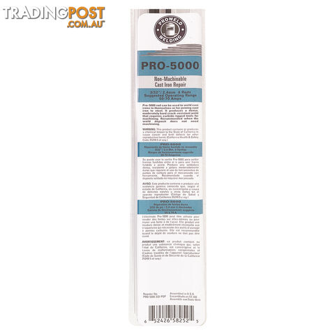 Nickel Electrodes For Cast Iron Non-Machine 2.4mm Proweld BD500024 - photo 2 of 2