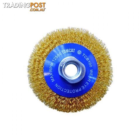 Multi-Thread Crimped Bevel Brush 100mm Tomcat TCB100