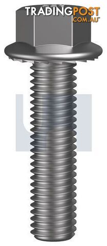 304 Stainless Finish Serrated Flanged Hex Bolt Metric Hobson