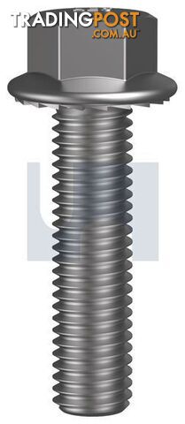 Zinc Plated Rohs Compliant Finish Serrated Flanged Hex Bolt Class 4.6 Metric...