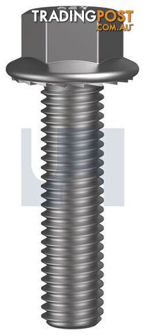 Zinc Plated Rohs Compliant Finish Serrated Flanged Hex Bolt Class 4.6 Metric...