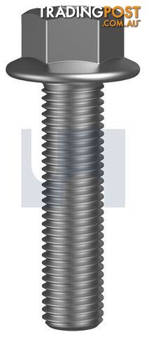 Hot Dip Galvanised Finish Flanged Hex Bolt No Serr Class 8.8 Metric Hobson