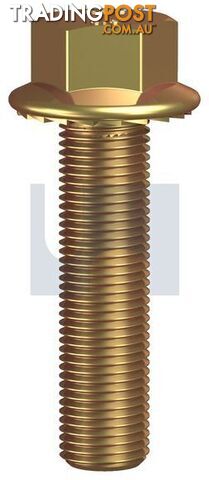 Zinc Yellow Passivate Finish Serrated Flanged Hex Bolt Class 8.8 Metric Hobson