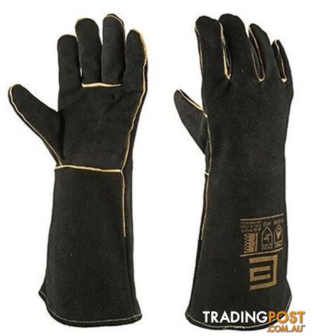 Welders Gloves Black And Golden 404mm Long Elliotts BGFLW16