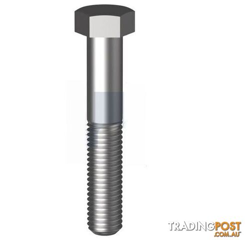 304 Stainless Finish Hex Bolt A2-70 DIN 931 Metric Hobson
