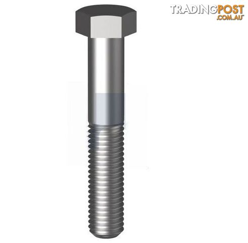 304 Stainless Finish Hex Bolt A2-70 DIN 931 Metric Hobson