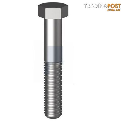 304 Stainless Finish Hex Bolt A2-70 DIN 931 Metric Hobson