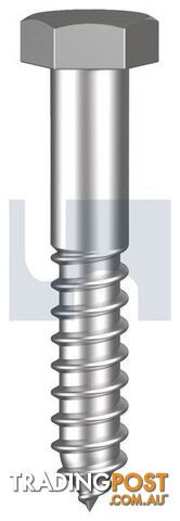 316 Stainless Finish Hex Coach Screw Metric Hobson