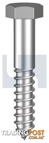 316 Stainless Finish Hex Coach Screw Metric Hobson