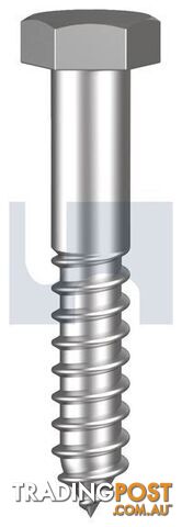316 Stainless Finish Hex Coach Screw Metric Hobson