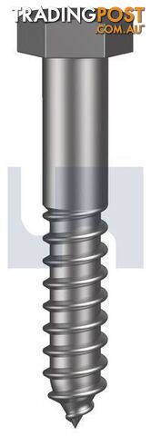 Hot Dip Galvanised Finish Hex Coach Screw Metric Class 4.6 Hobson