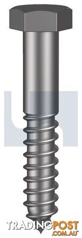 Hot Dip Galvanised Finish Hex Coach Screw Metric Class 4.6 Hobson