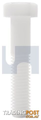 Nylon Natural Finish Hex Head Bolt Imperial Hobson