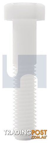 Nylon Natural Finish Hex Head Bolt Imperial Hobson