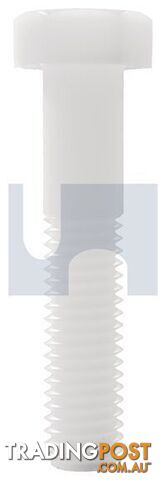Nylon Natural Finish Hex Head Bolt Imperial Hobson