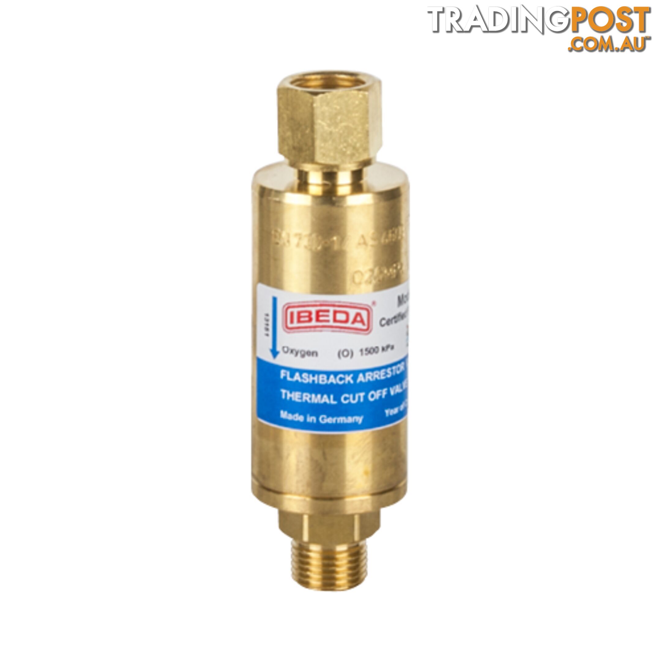 Flashback Arrestor Fuel Gas High Flow Regulator End 5/8-18 UNF FRHF