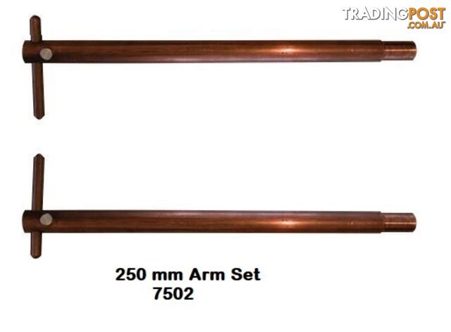 250mm Straight Arm Set For Hand Held Spot Welder 7502 18mm Dia