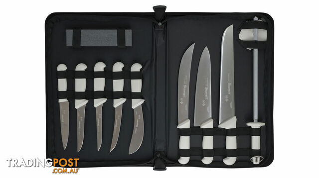Butcher Knife Set 11 Pc White Starrett BKK-11W